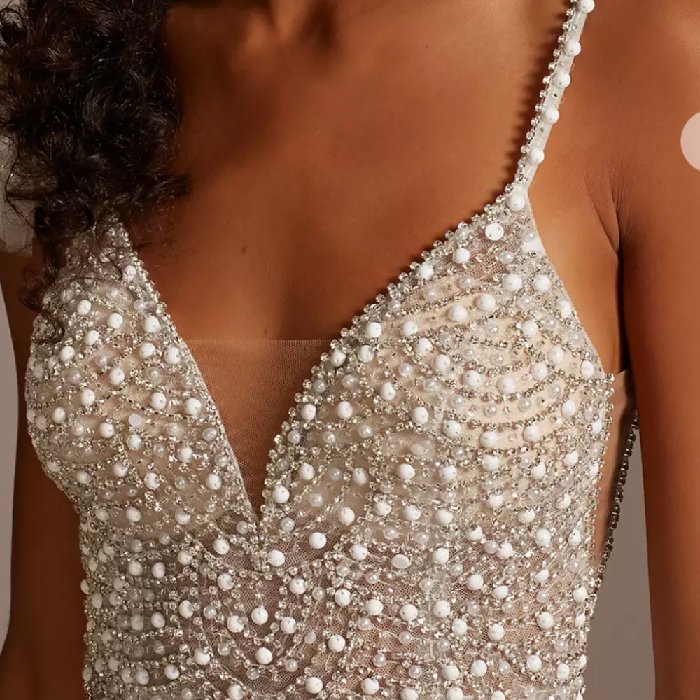 David's Bridal Beaded Top